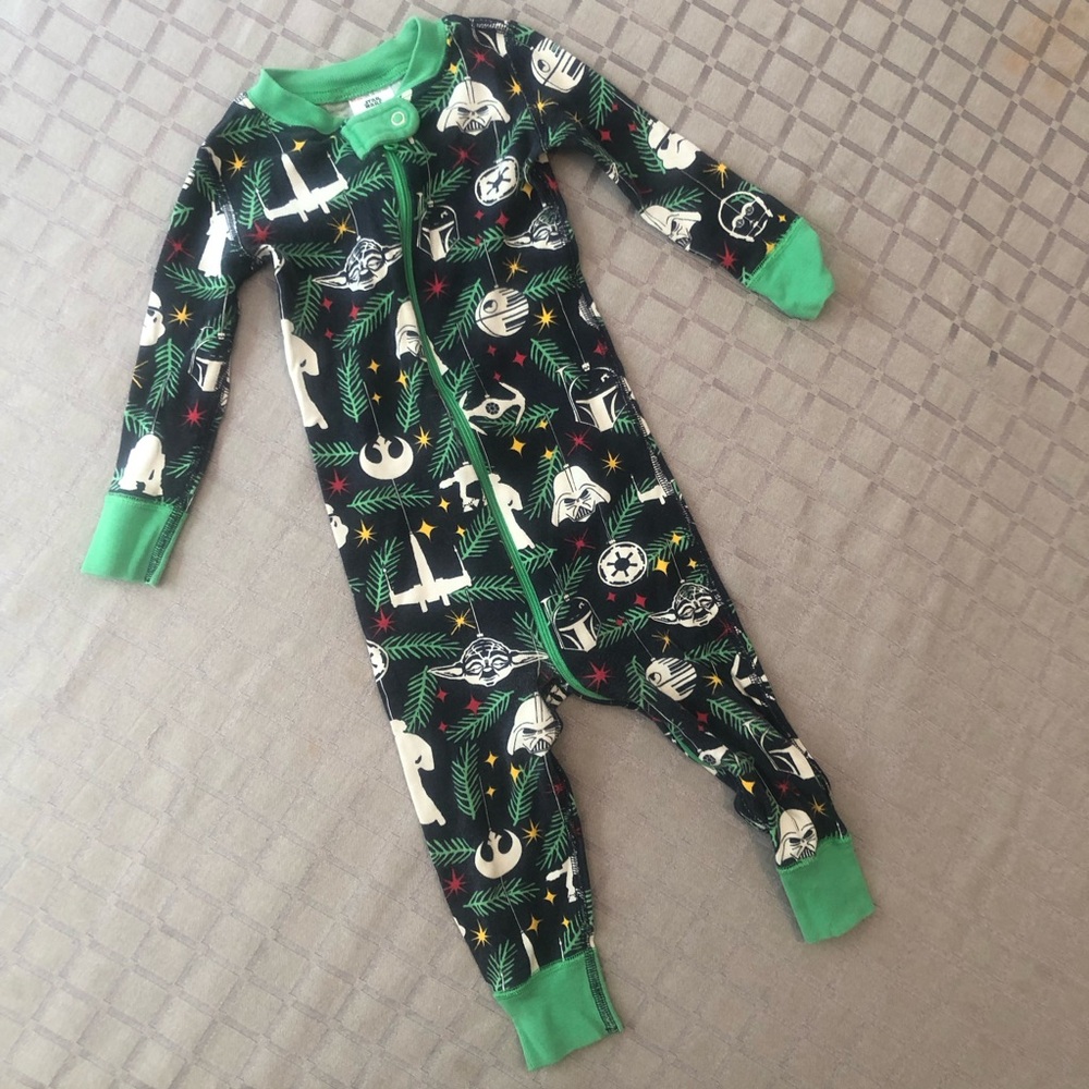 Hanna Andersson Star Wars Christmas Sleeper Organic Cotton Size 18-24 Months